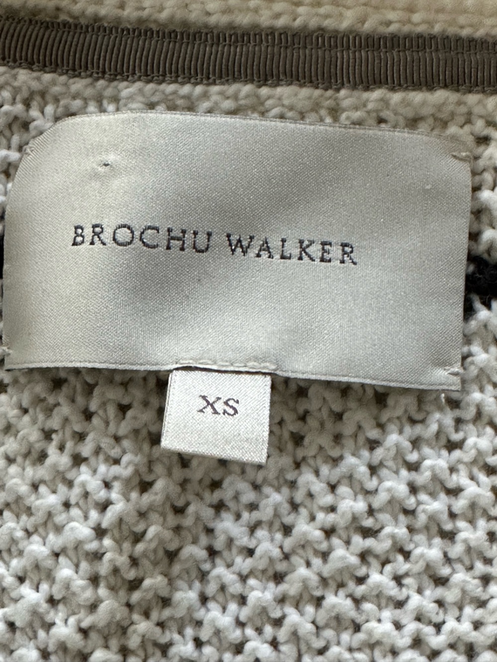 Brochu Walker Sasha Striped White V-Neck Sweater with Black Stripes - Picture 9 of 10